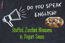 Stuffed Zucchini Blossoms in Yogurt Sauce